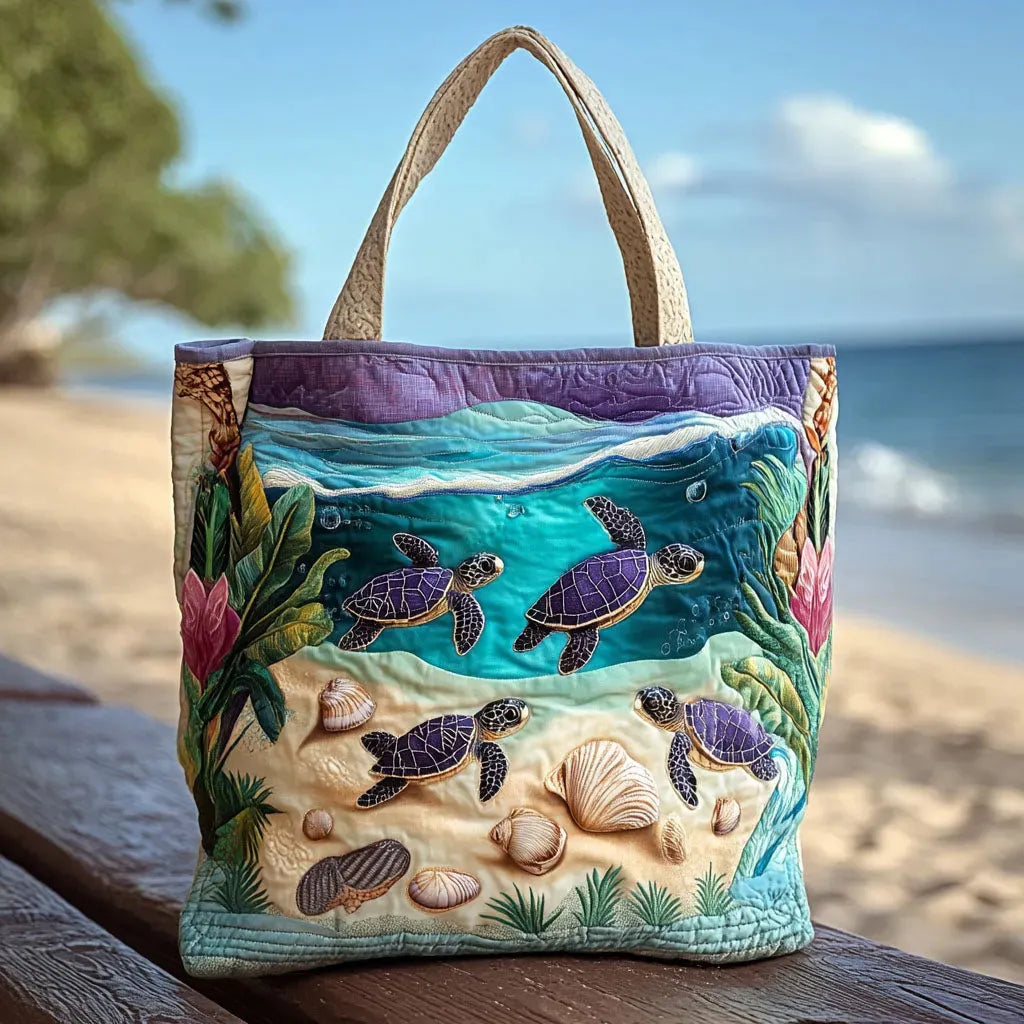 Spirit of the Lagoon quilted tote bag