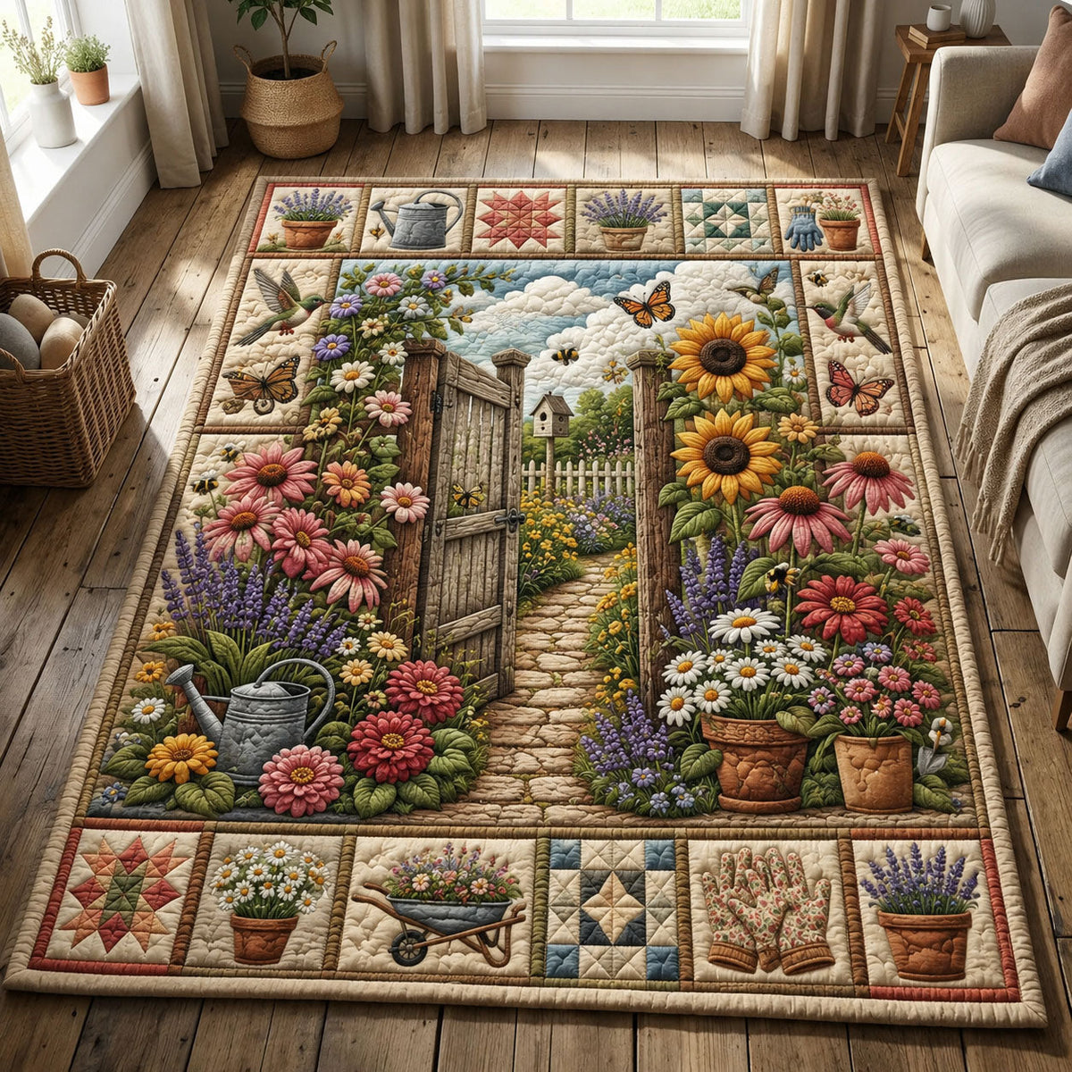Cottage Garden Gate Area Rug