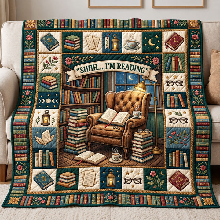 Cozy Reading Quilted Blanket