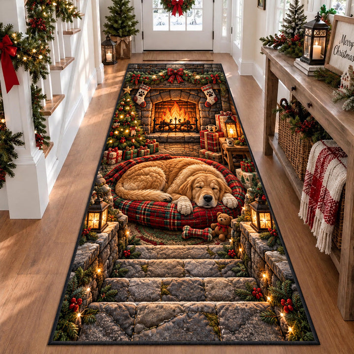 Cozy Dog Cabin Runner Rug