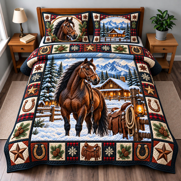 Winter Ranch 3-Piece Quilted Bedding Set