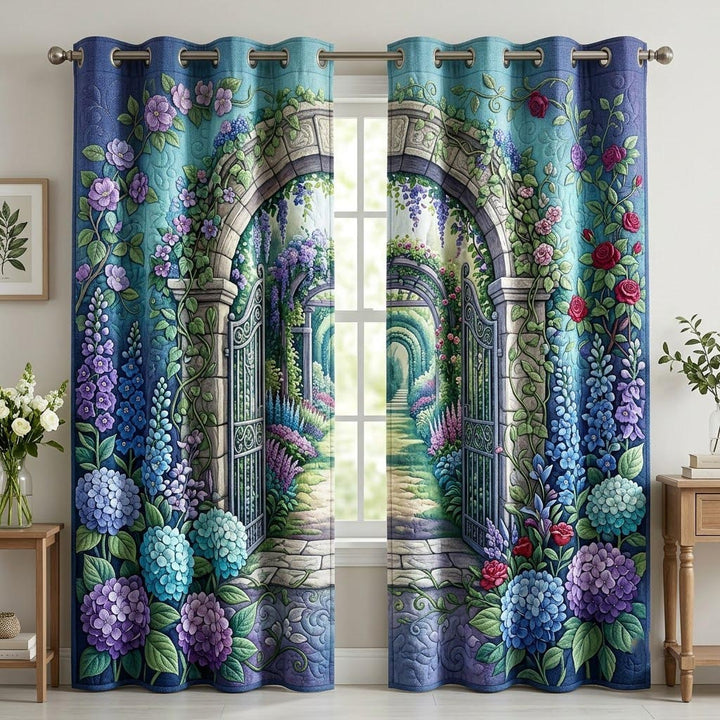 Flower Garden Quilted Curtains