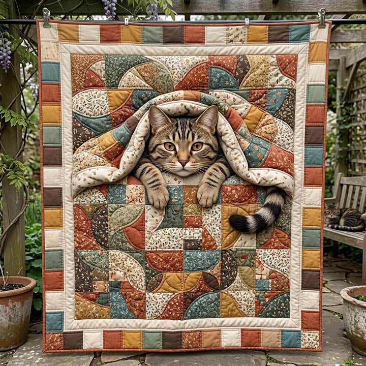 Whiskers in Stitches Quilted Blanket