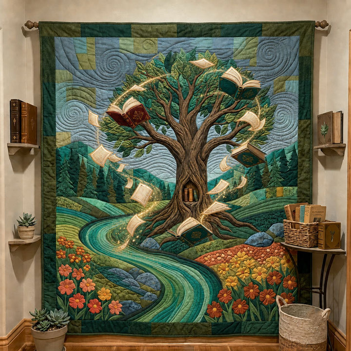 Where Stories Grow Quilted Blanket